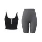 Starburst Black Tank Top+Limestone Knee-Length Pants