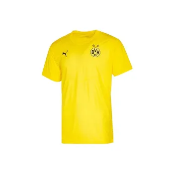 PUMA Dortmund Warm up T Shirt Men's Yellow