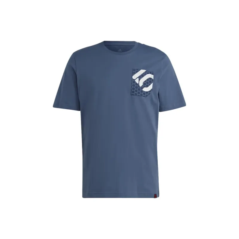 Adidas T Shirts Men Steel Iron Blue-0
