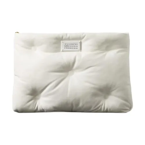Maison Margiela Sheepskin Clutch Medium Size Women's White