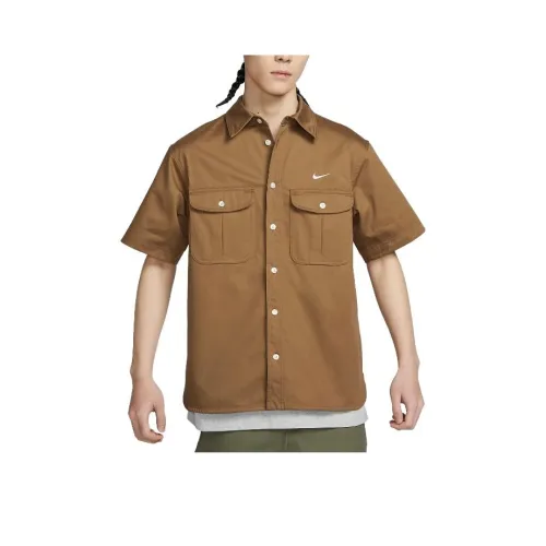 Nike T Shirts Unisex Brown