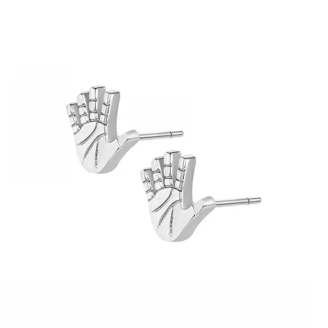ZWU 925 Silver Needles Stud Earrings Unisex-6