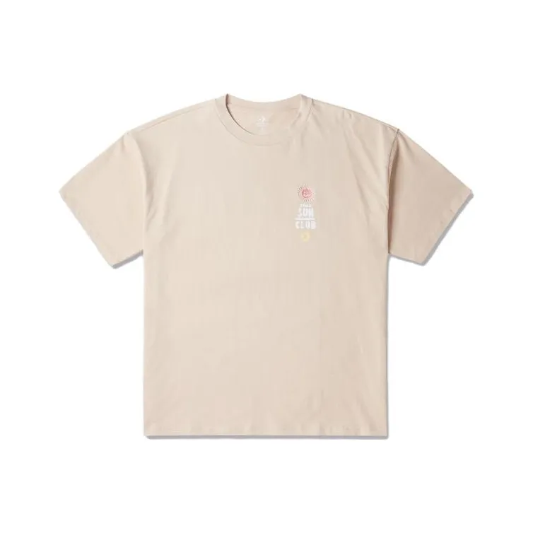 Converse Drop Shoulder Sleeve T-Shirt Men's Beige-0