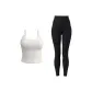White Camisole+Starburst Black Pants
