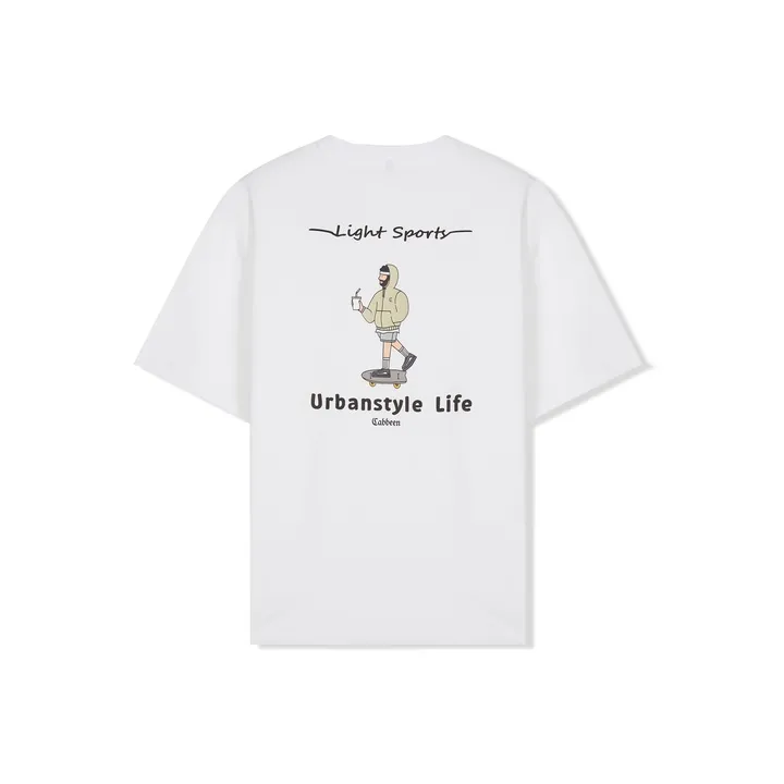 Cabbeen T Shirts Unisex Bleached 02-0