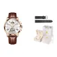 Rose Case White Dial Brown Leather