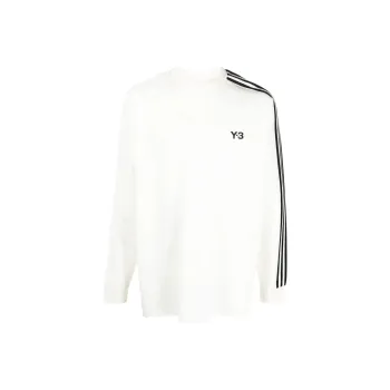 Y 3 Long Sleeved Logo Printed T Shirt