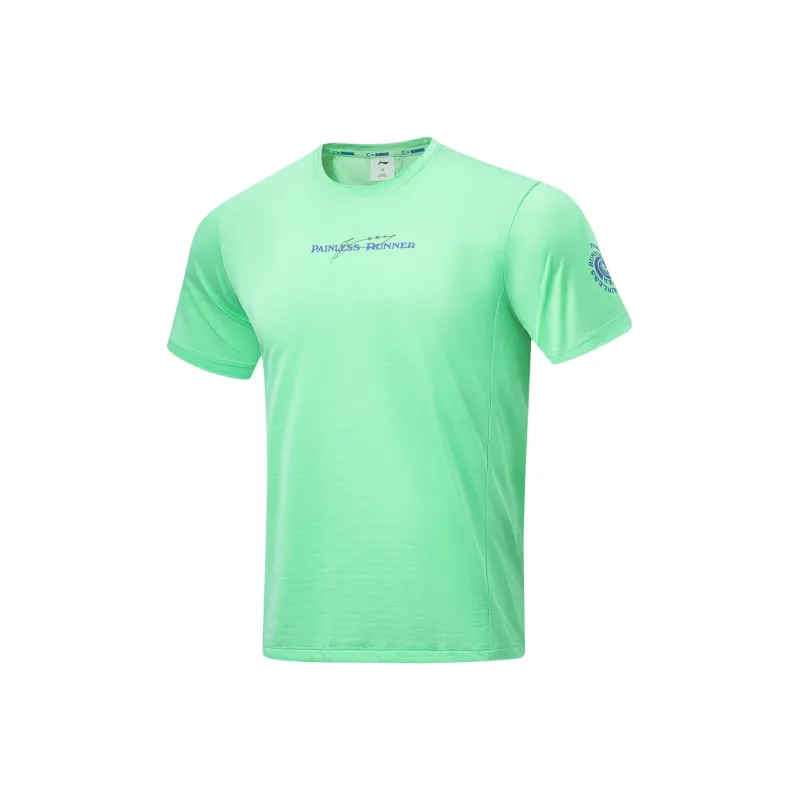 LiNing Running Collection T-Shirt Men's Light Neon Turquoise-0