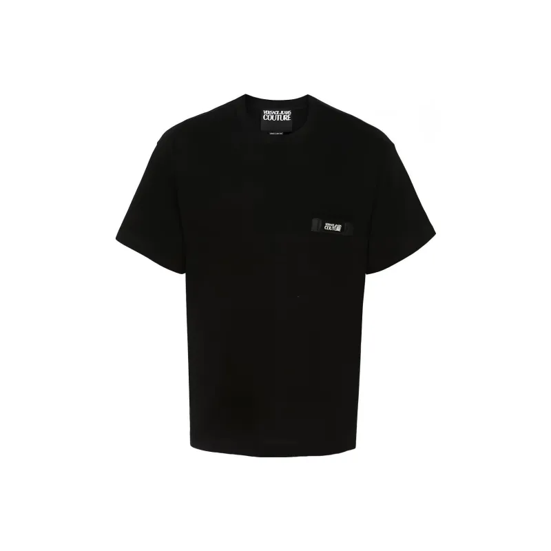 VERSACE JEANS COUTURE Logo Patch Crewneck T Shirt-0