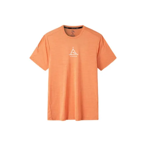 ANTA Variety Training Collection T Shirts Men Orange Flower Gray