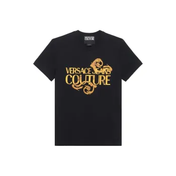 VERSACE JEANS COUTURE Logo Printed Crewneck T Shirt