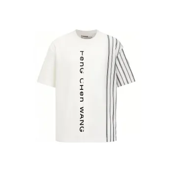 Feng Chen Wang Stitching Series T Shirts Men White