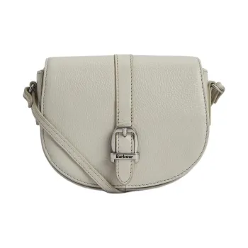 BARBOUR Leather Saddle Bag, Shoulder Bag Regular Women's Beige