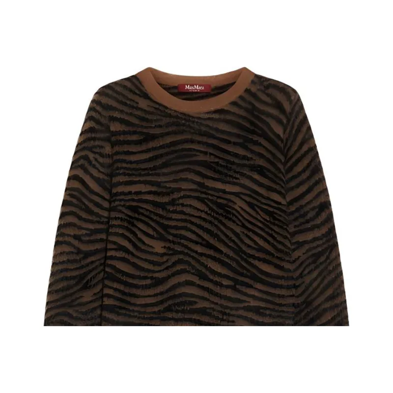 MaxMara Studio All-Over Patterned Crewneck Jumper-4