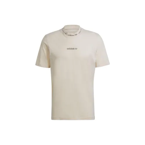 Adidas Originals T-Shirt Men's Beige Yellow International Version