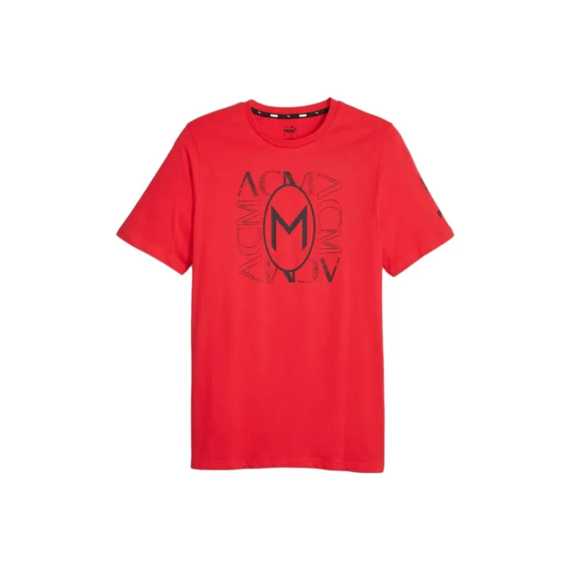 PUMA AC MILAN FTBLCORE GRAPHIC T Shirt Men's Red-0