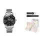 6635 Steel Band Jet Black Men's Watch