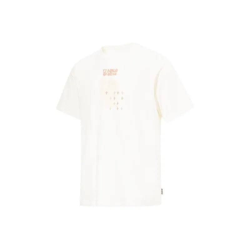 LiNing Short Sleeved T Shirts Unisex Ivory-0