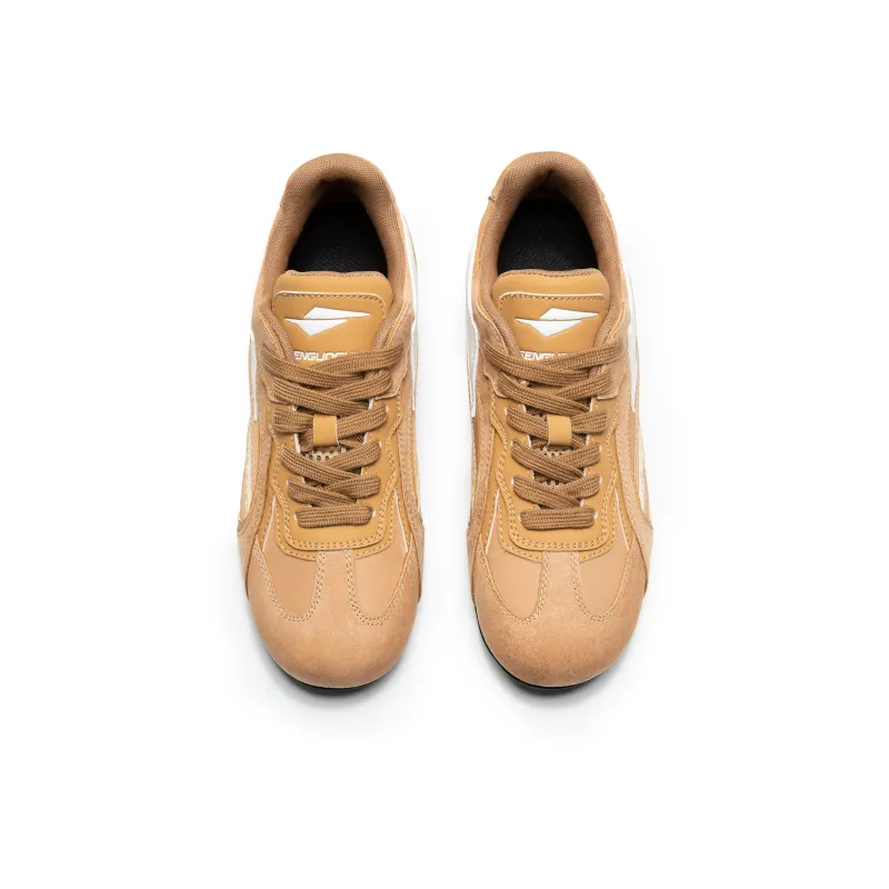 SENGUOGUO Cushioned Slip Resistant Abrasion Resistant Low Top Casual Shoes Unisex Coffee-2