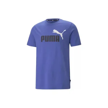 PUMA ESS+ 2 COL LOGO TEE T-Shirt Men's Blue