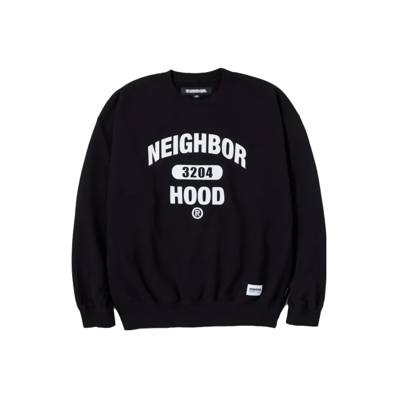 NEIGHBORHOOD Logo print College Sweatshirt-6