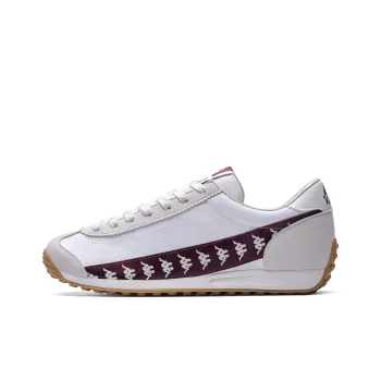 Kappa Anti Slip Wear Resistant Low Top Running Shoes Unisex Classic White