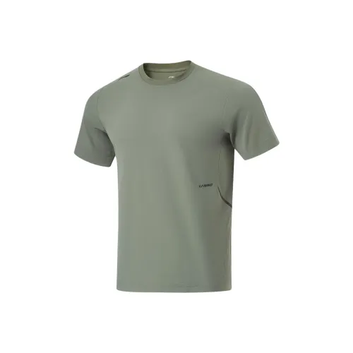 LiNing T Shirt Men's Screw Smoke Green