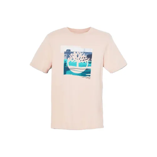 Timberland T-Shirts Men Light Pink