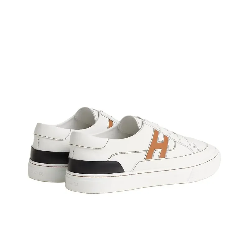HERMES Deep Low Top Skateboard Shoes Men's White-3