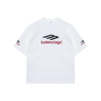 Balenciaga 3B Sports Icon T Shirt Loose Fit Style Unisex White