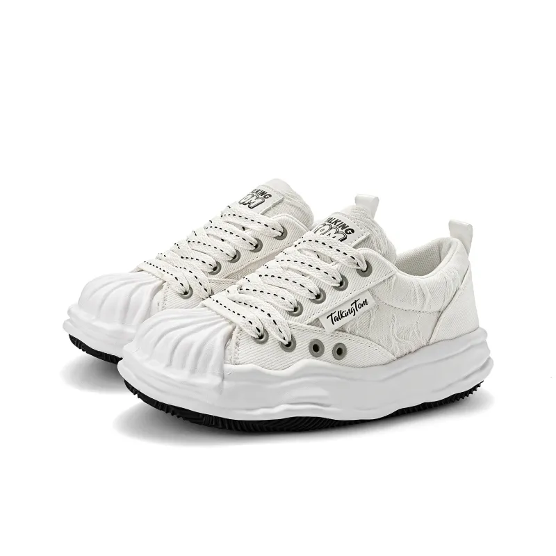 TALKING TOM Casual Shoes Unisex Low Top Ecru/Cow Color-2