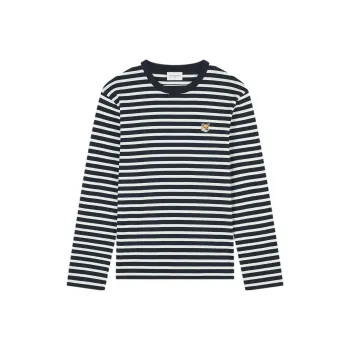 Maison Kitsune Fox Head Patch Regular Marin Tee Shirt