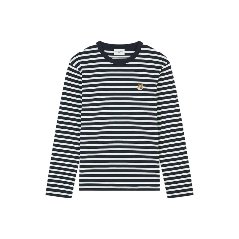 Maison Kitsuné Striped Long Sleeved T Shirt-0