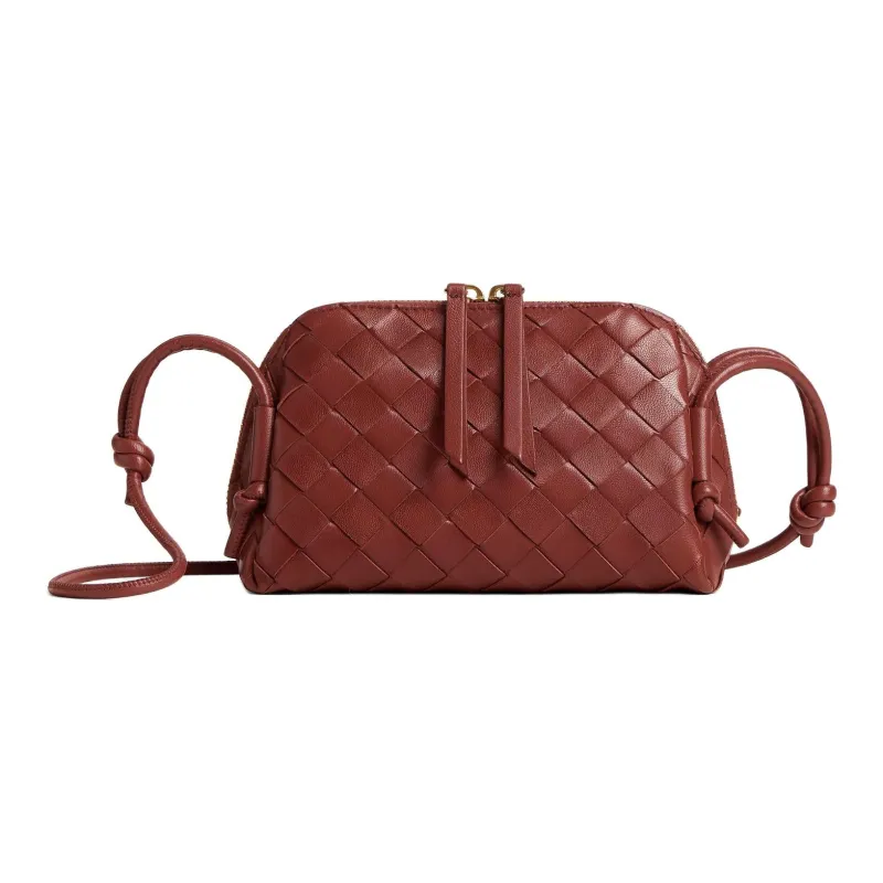 Bottega Veneta Concert Sheepskin Clutch Women's Sapele Red-0