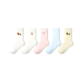 Primeet Mid Calf Socks Women's 5 Pack