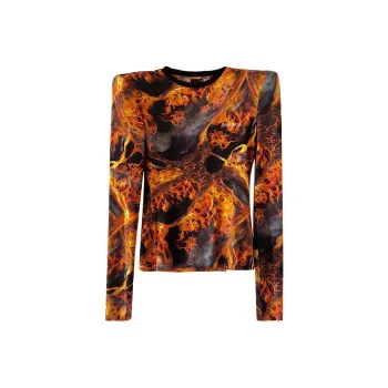 ANNAKIKI T-Shirt Unisex Red Background Pattern