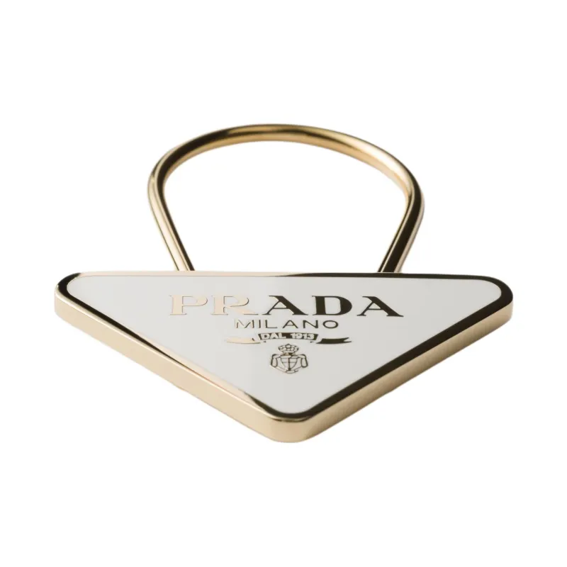 PRADA Triangle logo Keyring-2