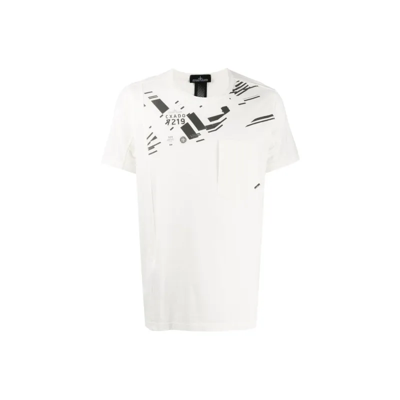 STONE ISLAND Geometric Pocket T shirt-0