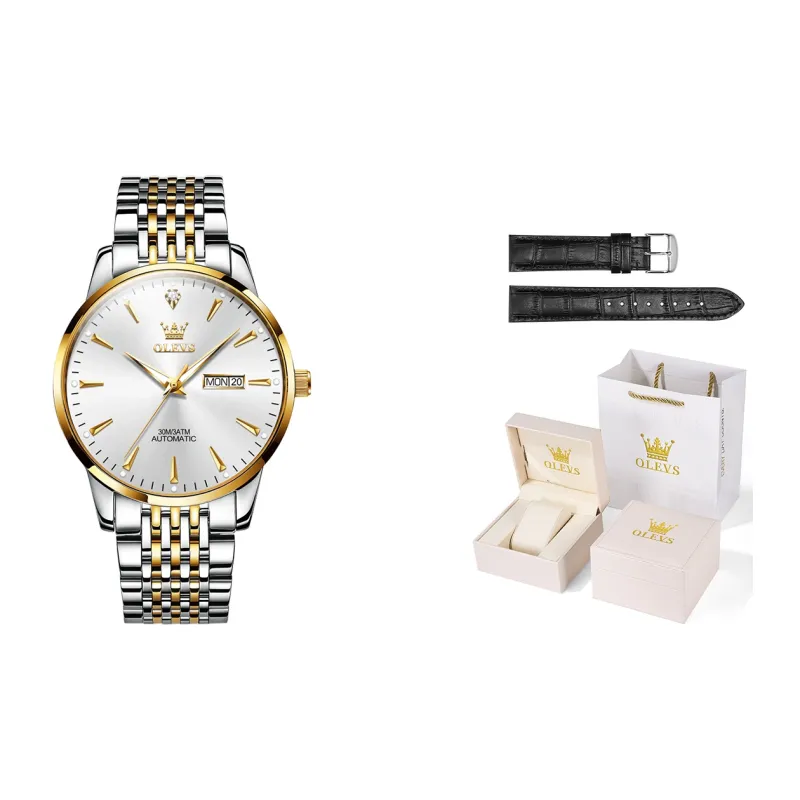 OLEVS Wisdom Series Mechanical Movement Watch Men's Watches Silver Dial-6
