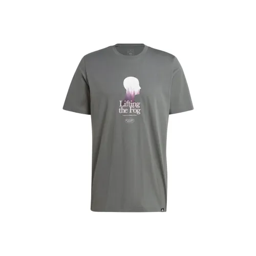 Adidas Lifting The Fog Graphic Tee Spirit Of Nature T-Shirt Men's Gray