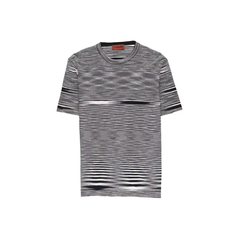 MISSONI Stripe Printed Short Sleeved Crewneck T Shirt-0
