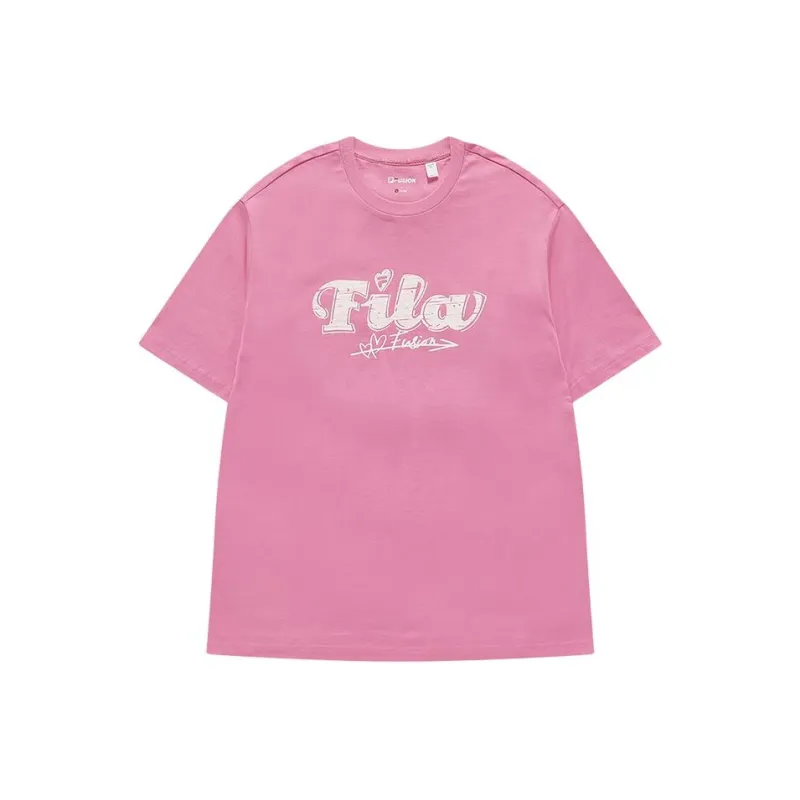 FILA FUSION T Shirt Unisex Begonia Barbie Pink-0