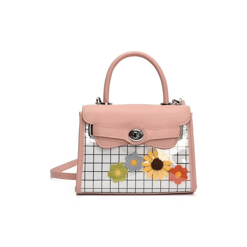 Yalu PU Shoulder Bag, Crossbody Bag, Handbag Women's Black/Pink/White-7