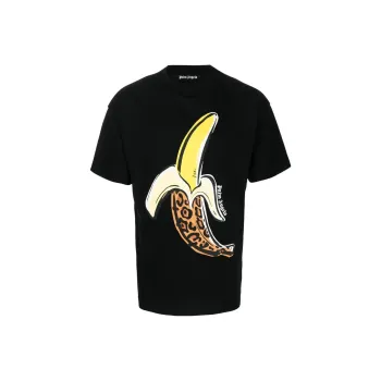 PALM ANGELS Leopard Banana Classic T Shirt