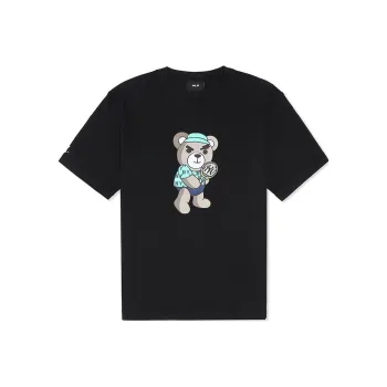 MLB SS23 Drop Shoulder Sleeve T-Shirt Unisex Black