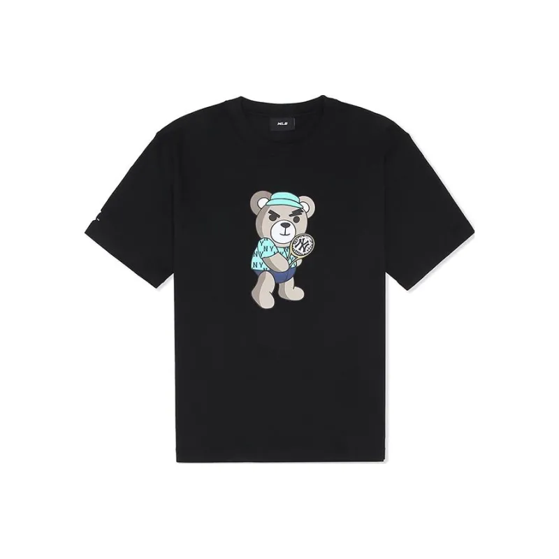 MLB SS23 Drop Shoulder Sleeve T-Shirt Unisex Black-0