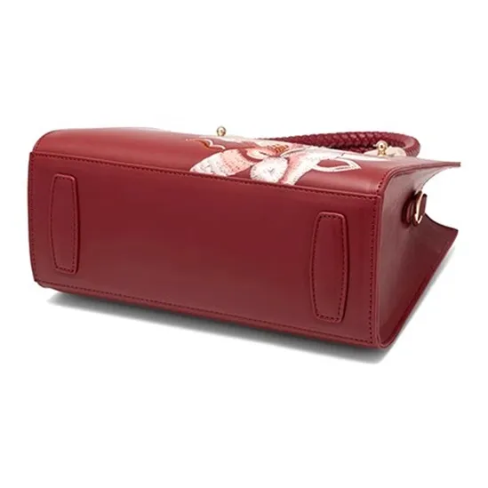 CLEVER& KETCH PU Shoulder Bag Crossbody Bag Handbags Regular Women's Red/Khaki-2
