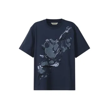 Zzegna T Shirts Men Blue