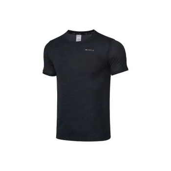 LiNing Running Collection T Shirt Men's Black Thunder Gray