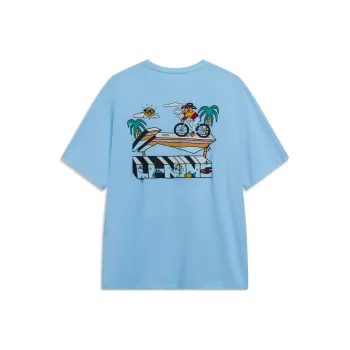 LiNing Sports Life Collection T Shirt Men's Ice Cool Blue